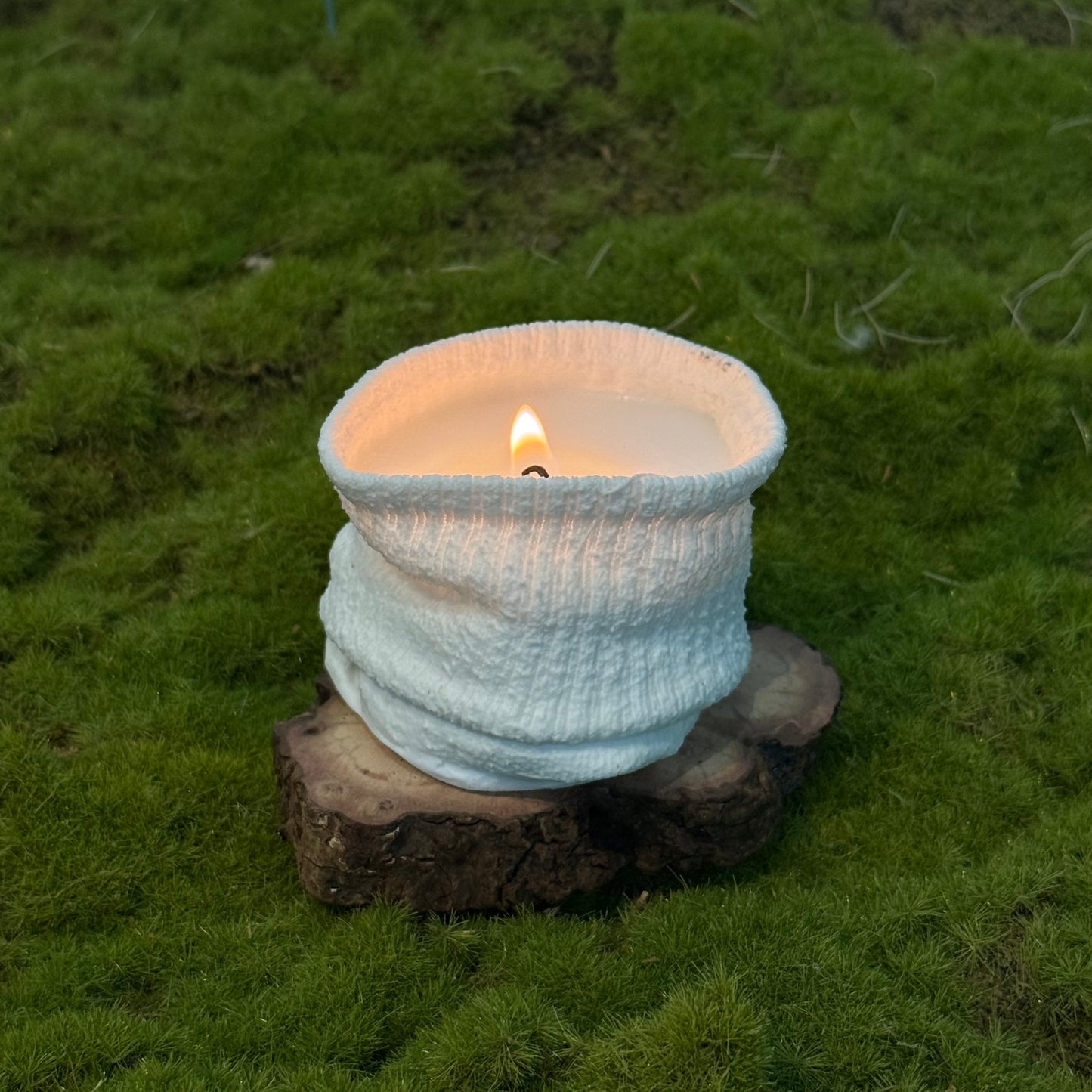 Creative Sock - Style Ceramic Container: Ideal for Candles or Small Plants