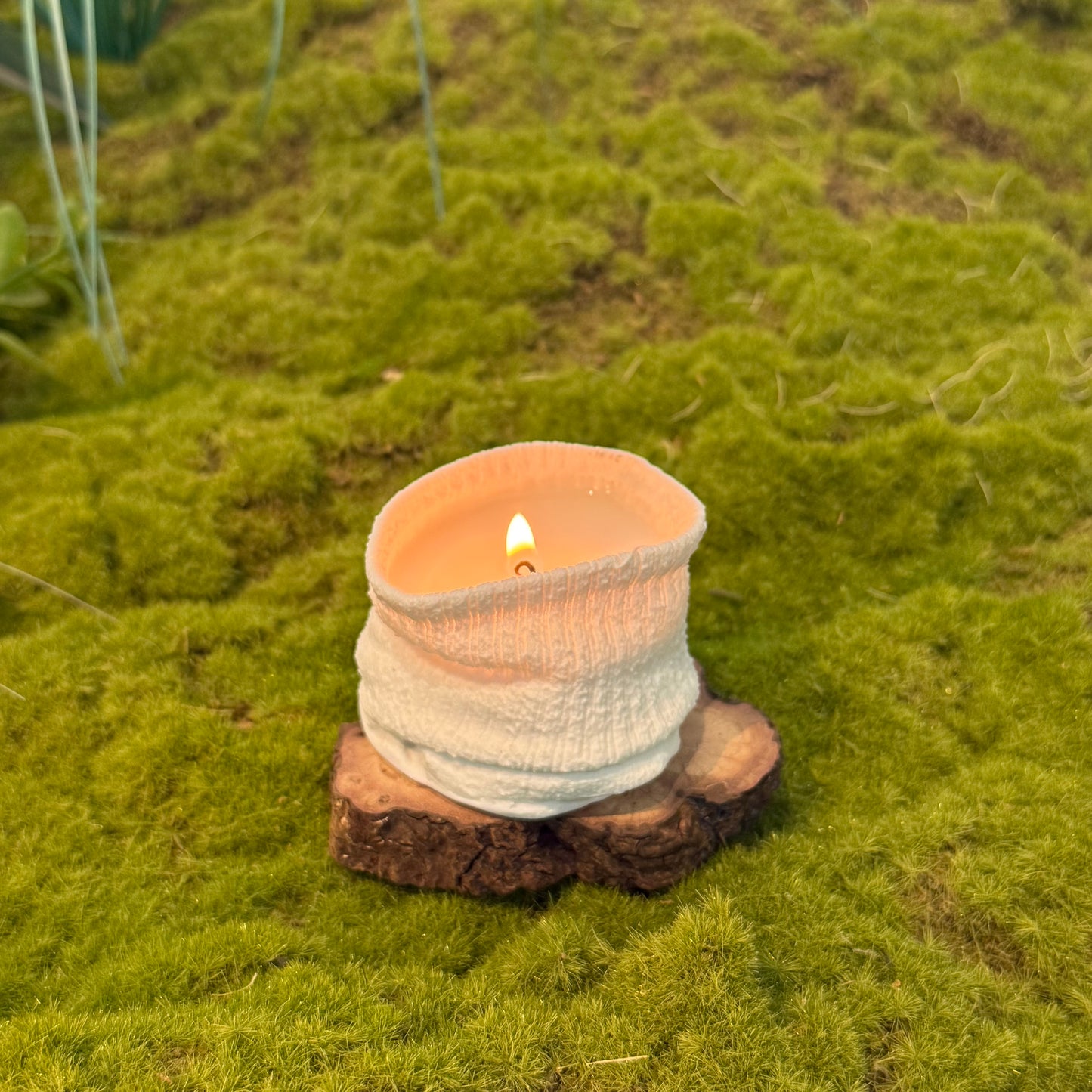 Creative Sock - Style Ceramic Container: Ideal for Candles or Small Plants