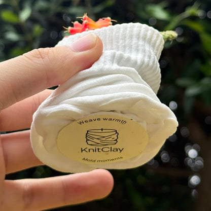 Creative Sock - Style Ceramic Container: Ideal for Candles or Small Plants